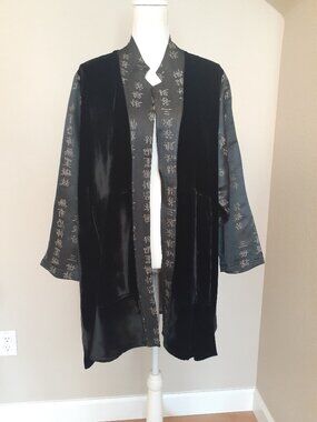 Exotic Velvet Mixed Media Open Jacket